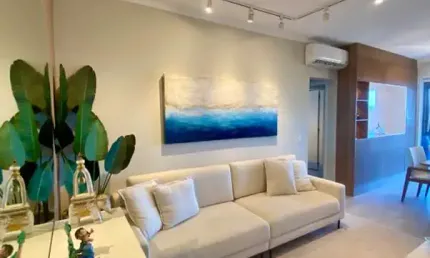 Apartamento 02 dormitórios decorado e mobiliado à venda no itagua