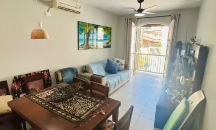 Apartamento duplex dois dormitórios mobiliado à venda na praia grande