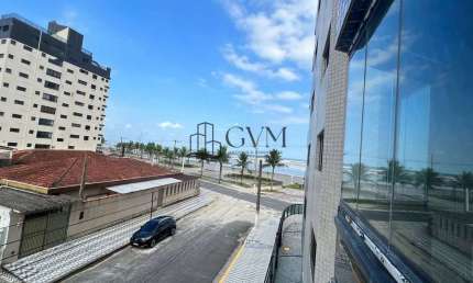 Apartamento vista lateral com 2 dorms, Real, Praia Grande