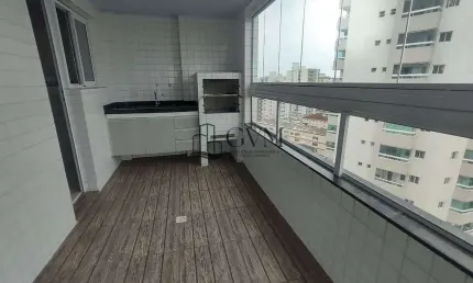 Apartamento com 2 dorms, varanda gourmet Caiçara, Praia Grande