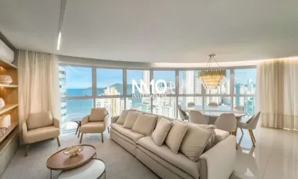 Apartamento Finamente Mobiliado e decorado com vista mar em 100x.