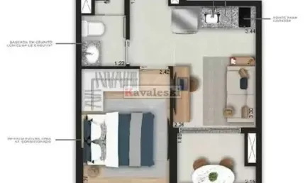 Apartamento com 1 quarto à venda na Rua Maestro Cardim, --, Liberdade, São Paulo