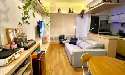 Apartamento 60m totalmente planejado com marcenaria, cozinha americana, varanda nivelada c