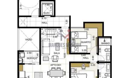 Apartamento com 2 quartos à venda na Rua Dante Brochado, 222, Boa Vista, Juiz de Fora