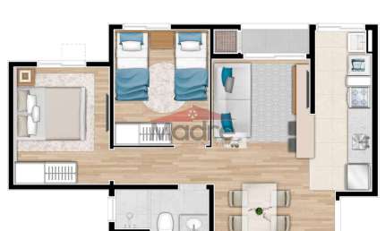 Apartamento com 2 quartos à venda na Rua Monsenhor Ivo Zanlorenzi, 5145, Ecoville, Curitiba, 44 m2 por R$ 445.000