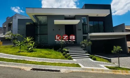 Imóvel de luxo a venda no Condomínio Portal do Jequitibá em Valinhos-SP: 4 suítes, amplo gourmet, piscina e vista panorâmica, 4 vagas, 270m².