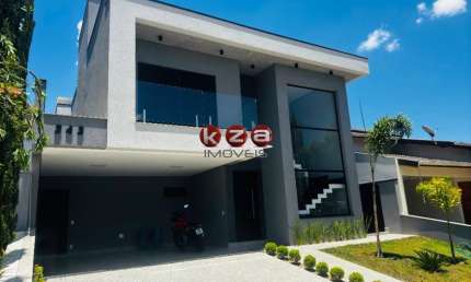 Casa nova e moderna a venda no Condomínio Portal do Jequitibá em Valinhos, 3 suítes, ótimo gourmet e piscina, 231m². Oportunidade!