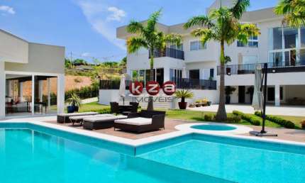 Magnífica mansão de luxo à venda em no Condomínio Fazenda Vila Real emItu-SP, 6 suítes, amplo gourmet com piscina, 8 vagas de garagem, 1.200m².