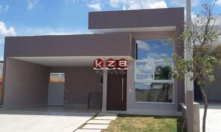 Casa moderna térrea com 3 suítes, espaço gourmet e piscina em condomínio de Valinhos-SP - Residencial Santa Maria.