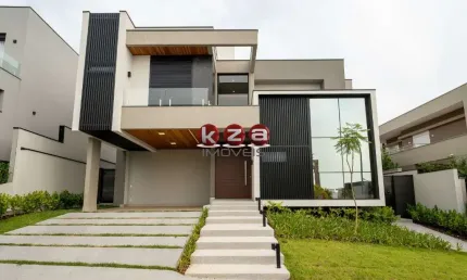 Imponente casa de luxo em condomínio alphaville dom pedro 3, campinas-sp: 4 quartos, 4 suítes, 3 salas, 6 banheiros, 4 vagas, 346m².