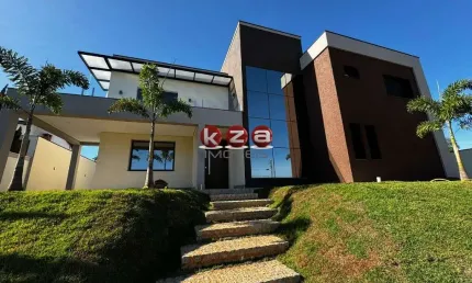 Casa de luxo à venda em condomínio exclusivo de Valinhos-SP: 4 suítes, 3 salas, 6 banheiros, 4 vagas de garagem, 483m².