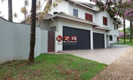 Imponente casa de alto padrão em condomínio à venda em valinhos-sp, 4 quartos, 4 suítes, 3 salas, 8 banheiros, 4 vagas de garagem, 440m².