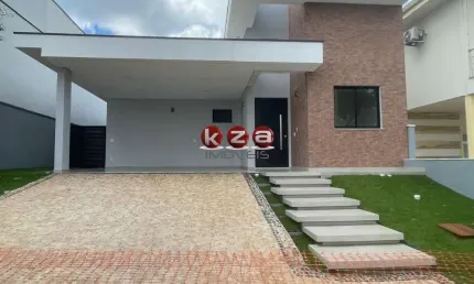 Casa de Luxo em Condomínio: 3 Quartos, 3 Suites, 3 Salas - Campinas-SP, Condomínio Residencial Luzern Swiss Park - 200m²