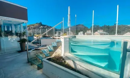 Cobertura para venda em teresópolis, várzea, 4 dormitórios, 4 suítes, 7 banheiros, 4 vagas
