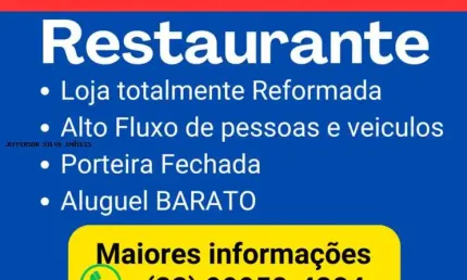 Ponto Comercial Caminho de Búzios: Ideal p/ Restaurante/Café à Venda Aceita Carro