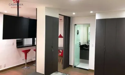 Flat com 1 dormitório para alugar, 44 m² por r$ 3.113/mês - jardim américa - sorocaba/sp