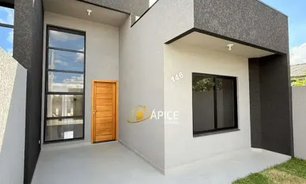 Casa nova no bairro Eucaliptos com suíte e 2 vagas de garagem