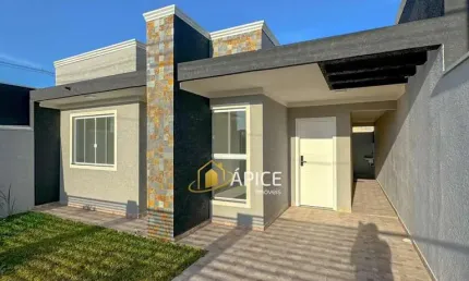Casa nova com 3 quartos e jardim no bairro nações, fazenda rio grande