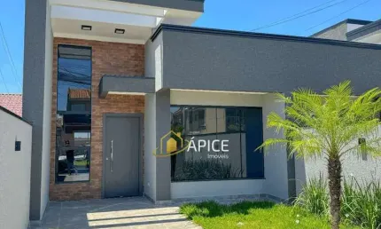 Casa nova com 3 quartos, suíte e edícula no bairro Nações, Fazenda Rio Grande
