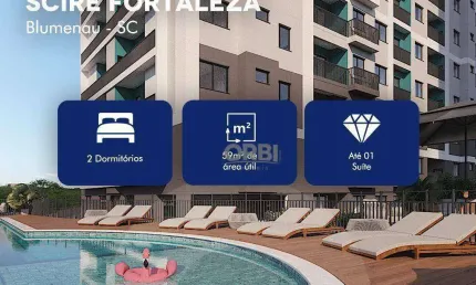 Apartamento com 2 dormitórios à venda, 59 m² por R$ 507.000,00 - Fortaleza - Blumenau/SC