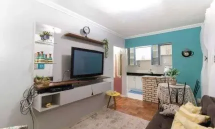 Apartamento no centro de 1 dormitório semi mobiliado