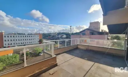 Cobertura com 3 dormitórios e vaga no bairro cavalhada,  poa/rs