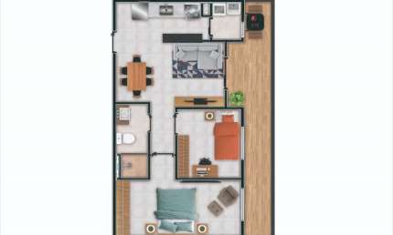 Apartamentos na Penha de 2 dormitórios, 1 vaga 40 m²