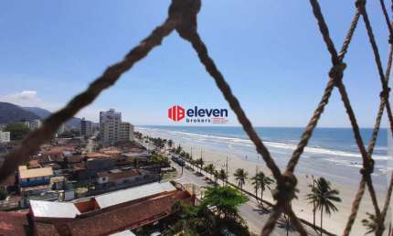 Cobertura Duplex, frente o mar, 2 dormitórios, em Mongaguá -SP.