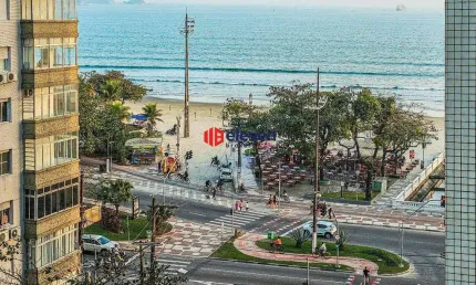 Apartamento Venda 03 Dormitórios (1 Suíte) | 1 por Andar | Vista Mar | 1 Vaga Demarcada | Quadra da Praia | Santos