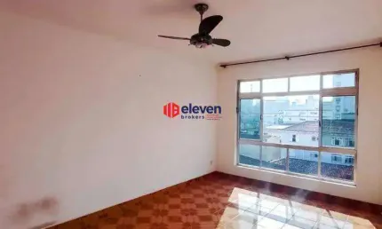 Amplo apartamento à venda no bairro aparecida com 02 dormitórios santos s/p.