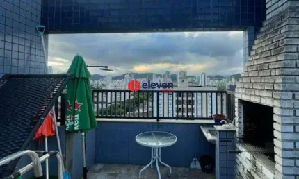 Cobertura 3 dormitórios com Piscina e Churrasqueira no Estuário, Santos/SP