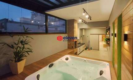 Cobertura Penthouse a 100 Metros da Praia na Pompéia – Conforto e Exclusividade