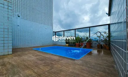 Magnifica cobertura triplex no bairro da aparecida em santos