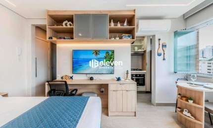 Lindo apartamento decorado vista mar para locação no Embaré!