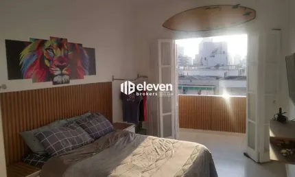 Apartamento à venda 1 dormitório | 55m² | varanda vista mar | boqueirão | santos/sp