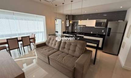 Apartamento Mobiliado para Aluguel | 1 Suíte | Andar Alto | 57m² | 1 Vaga | Gonzaga | Santos/SP