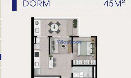 Apartamento com 1 dormitório à venda, 45 m² por R$ 595.000,00 - Parque Residencial Aquarius - São José dos Campos/SP