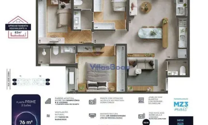 Apartamento com 3 dormitórios à venda, 76 m² por R$ 645.000,00 - Parque Industrial - São José dos Campos/SP