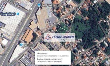 Vende terreno 1.850m², próximo Av. Feb Várzea Grande Comercial 30 metros de frente