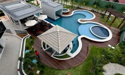 Apartamento de luxo com 3 suítes, 2 vagas e mais de 30 itens de lazer em tamatanduba, eusébio-ce! - ap de 120m², 4° andar.