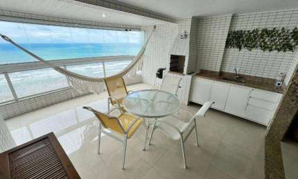 Apartamento com 4 quartos e vista mar à venda em Praia Grande, aceita financiamento bancário!