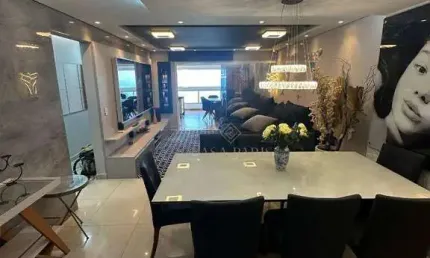 Apartamento mobiliado com 3 suítes à venda, 197 m² por r$ 1.750.000 - aviação - praia grande/sp