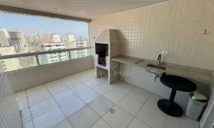 Apartamento com 3 dormitórios à venda, 137 m² por R$ 770.000,00 - Vila Guilhermina - Praia Grande/SP