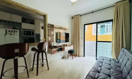 Apartamento com 1 dormitório à venda, 35 m² por r$ 290.000,00 - tupi - praia grande/sp