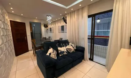 Apartamento com 2 dormitórios à venda, 77 m² por R$ 350.000,00 - Vila Guilhermina - Praia Grande/SP