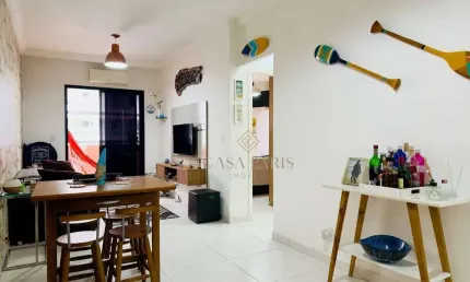 Apartamento elegante com 1 dormitório à venda, 64 m² por R$ 390.000 - Canto do Forte - Praia Grande/SP