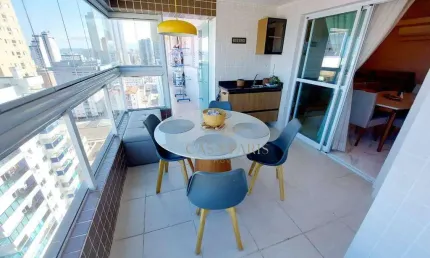 Apartamento com 3 dormitórios à venda, 117 m² por R$ 1.400.000 - Canto do Forte - Praia Grande/SP