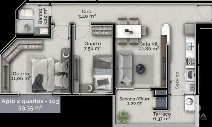 Apartamento com 2 quartos à venda na Rua Capitão Romualdo de Barros, Carvoeira, Florianópolis