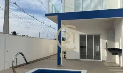 Sobrado com psicina 3 dormitórios 1 suíte Golfinhos 550 mil