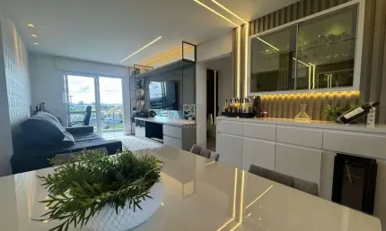 APARTAMENTO MOBILIADO 02 DORMITÓRIOS SENDO 02 SUÍTES COM VISTA PARA A LAGOA DO R